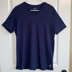 Cremieux  Navy V Neck Short Sleeve Tee Shirt Size M - NWT